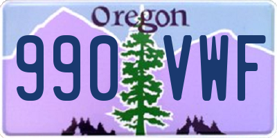 OR license plate 990VWF