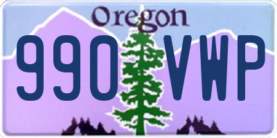 OR license plate 990VWP
