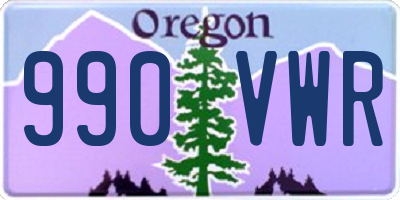 OR license plate 990VWR