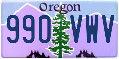 OR license plate 990VWV