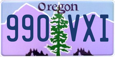OR license plate 990VXI