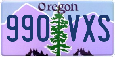 OR license plate 990VXS