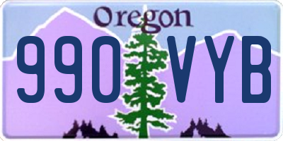 OR license plate 990VYB