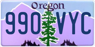 OR license plate 990VYC