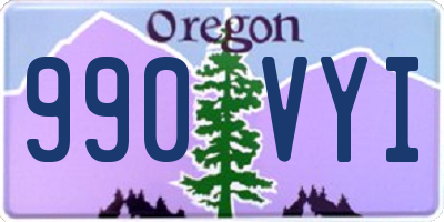 OR license plate 990VYI