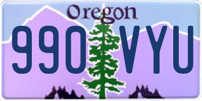 OR license plate 990VYU