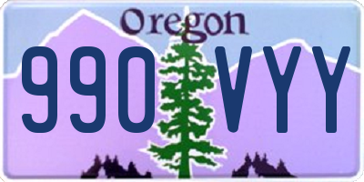 OR license plate 990VYY