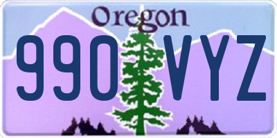 OR license plate 990VYZ