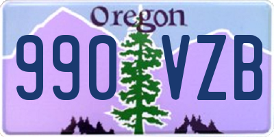 OR license plate 990VZB