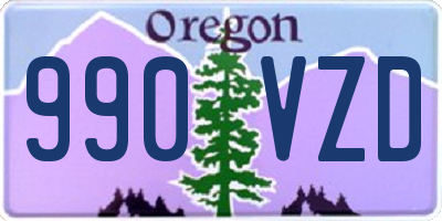 OR license plate 990VZD