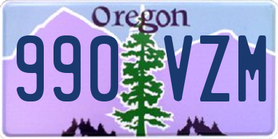 OR license plate 990VZM