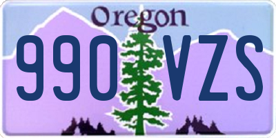 OR license plate 990VZS