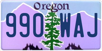 OR license plate 990WAJ