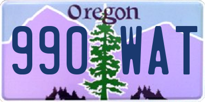 OR license plate 990WAT