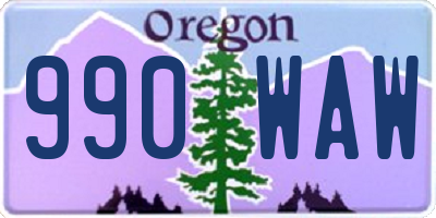 OR license plate 990WAW