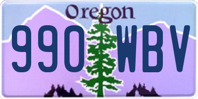 OR license plate 990WBV