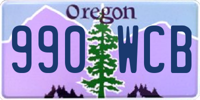 OR license plate 990WCB