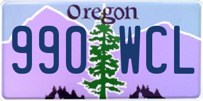 OR license plate 990WCL