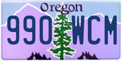 OR license plate 990WCM