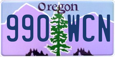 OR license plate 990WCN