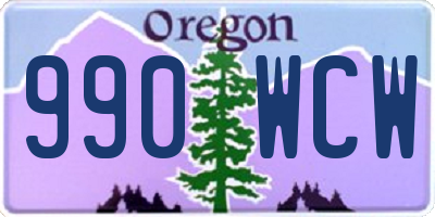 OR license plate 990WCW