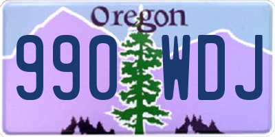 OR license plate 990WDJ