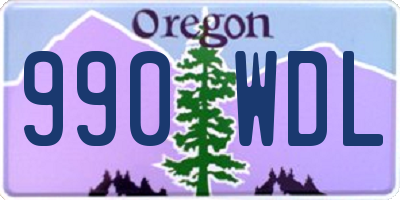 OR license plate 990WDL