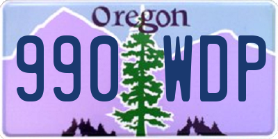 OR license plate 990WDP