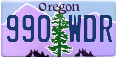 OR license plate 990WDR