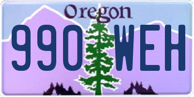 OR license plate 990WEH