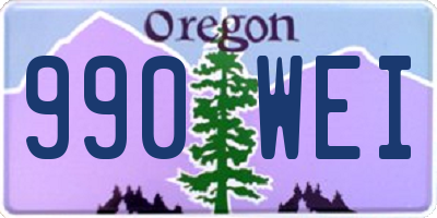 OR license plate 990WEI