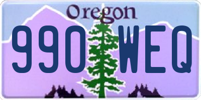 OR license plate 990WEQ