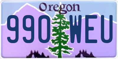 OR license plate 990WEU