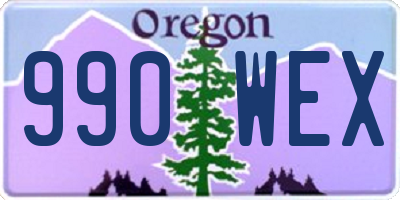 OR license plate 990WEX