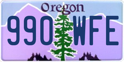 OR license plate 990WFE