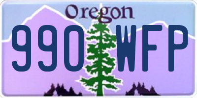 OR license plate 990WFP