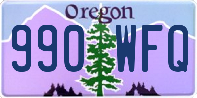 OR license plate 990WFQ