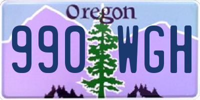 OR license plate 990WGH