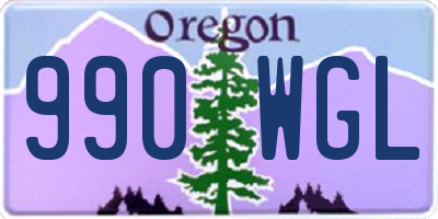OR license plate 990WGL