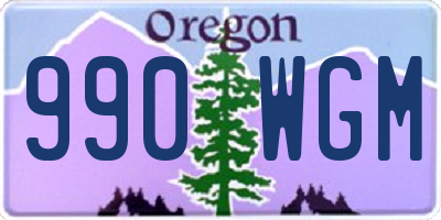 OR license plate 990WGM