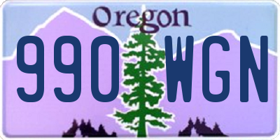 OR license plate 990WGN