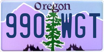 OR license plate 990WGT