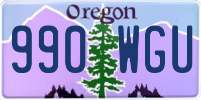 OR license plate 990WGU