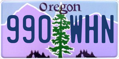 OR license plate 990WHN