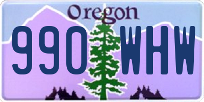 OR license plate 990WHW