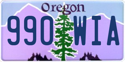 OR license plate 990WIA