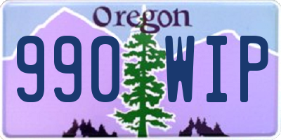 OR license plate 990WIP