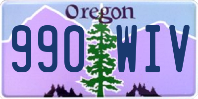 OR license plate 990WIV