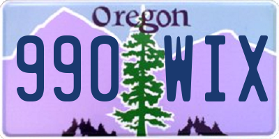 OR license plate 990WIX