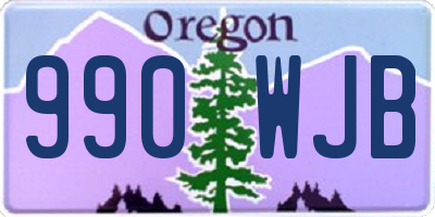 OR license plate 990WJB